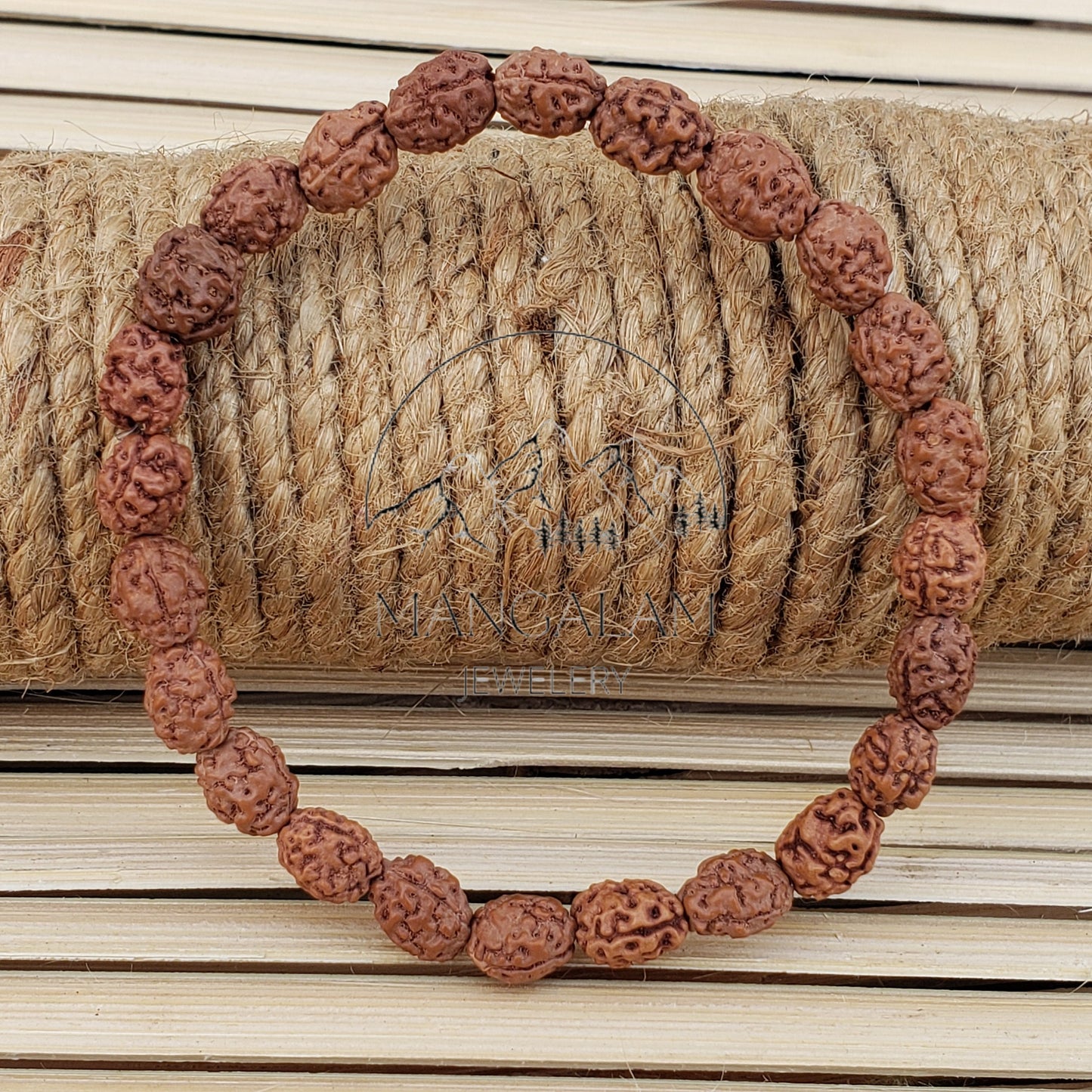 Two Mukhi Bracelet - Lab Certified, 2 Mukhi Rudraksha Bracelet, Yoga Gifts, Handmade Armlet, Handmade Jewelry