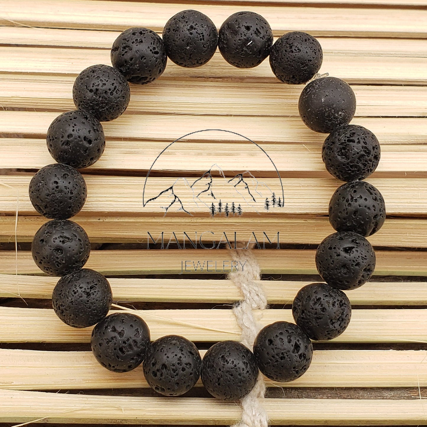 12MM Volcanic Lava Bracelet, Lava Bead Bracelet , Gemstone Bracelet, Inner Peace Bracelet, Peaceful Gifts, Unisex Bracelet, Bracelet Stack
