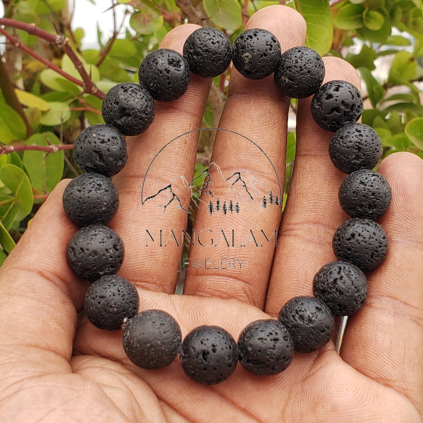 12MM Volcanic Lava Bracelet, Lava Bead Bracelet , Gemstone Bracelet, Inner Peace Bracelet, Peaceful Gifts, Unisex Bracelet, Bracelet Stack