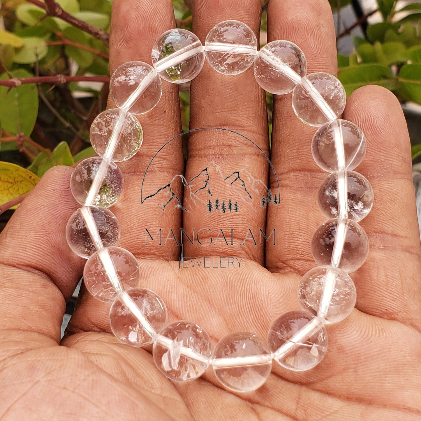 Clear Quartz Bracelet, Mala Bracelet, Yoga Bracelet, Master Healer bracelet, Gift For Yoga Lovers,