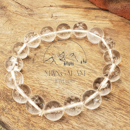 Clear Quartz Bracelet, Mala Bracelet, Yoga Bracelet, Master Healer bracelet, Gift For Yoga Lovers,