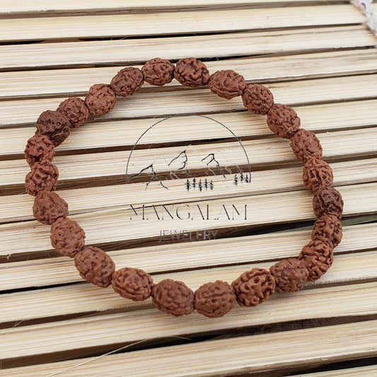 Two Mukhi Bracelet - Lab Certified, 2 Mukhi Rudraksha Bracelet, Yoga Gifts, Handmade Armlet, Handmade Jewelry