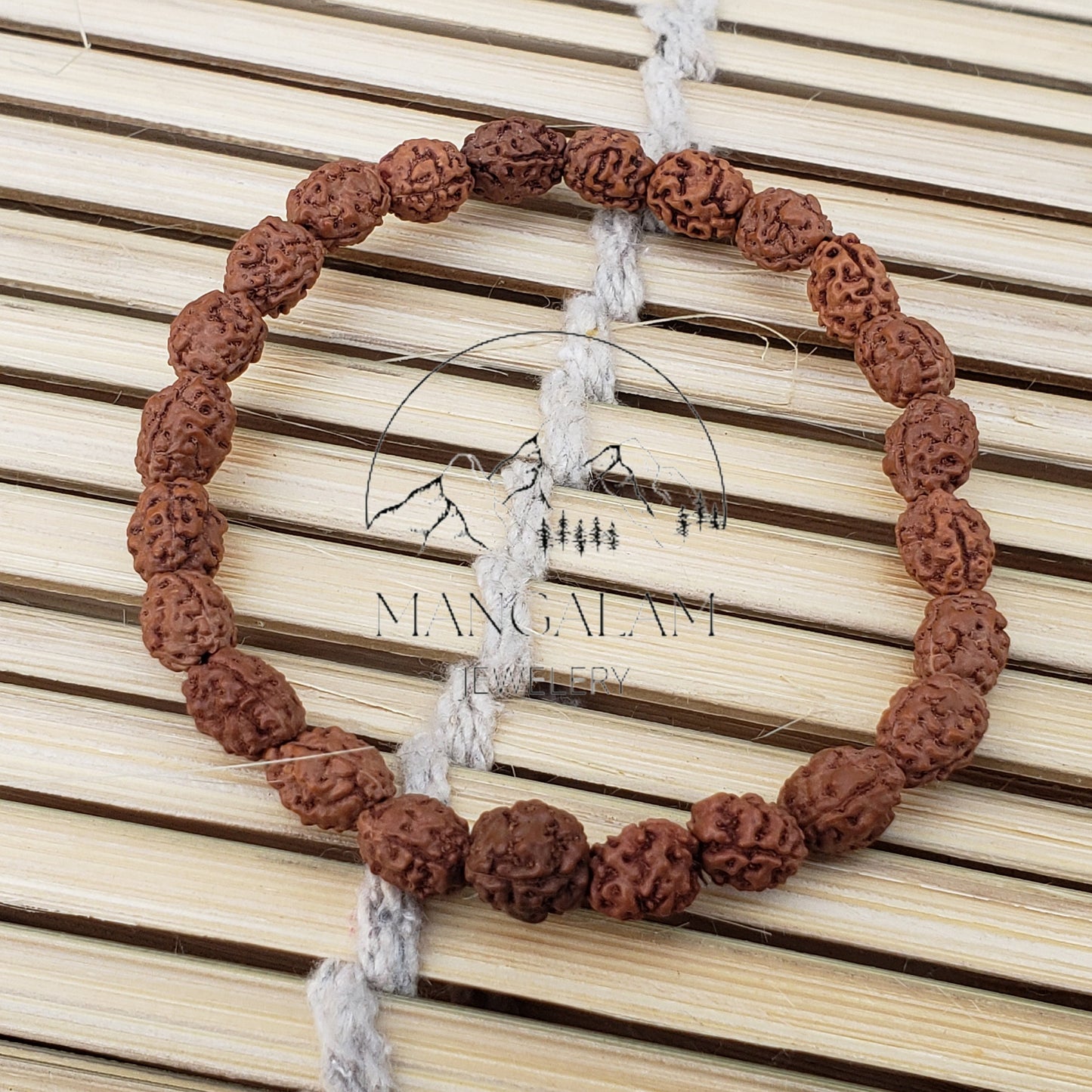 Two Mukhi Bracelet - Lab Certified, 2 Mukhi Rudraksha Bracelet, Yoga Gifts, Handmade Armlet, Handmade Jewelry