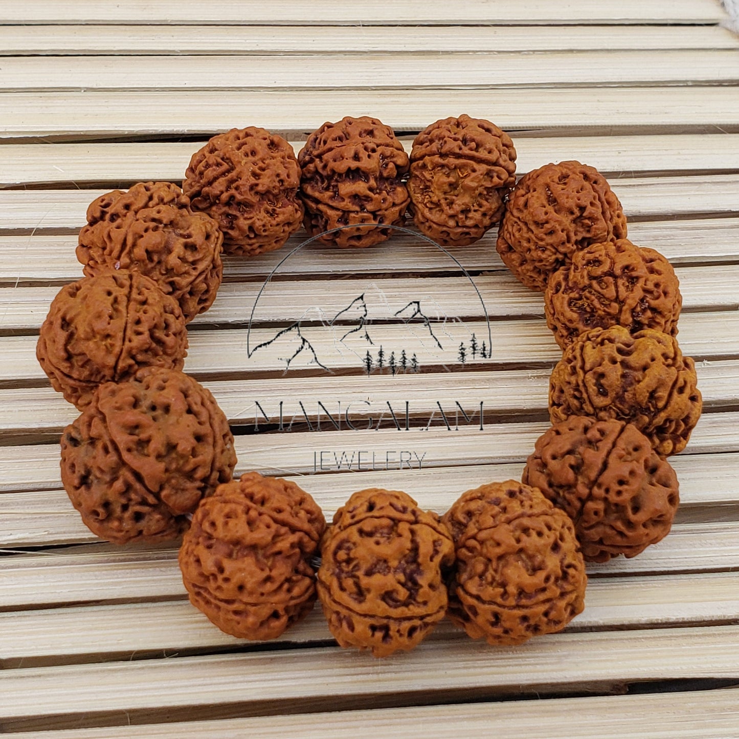 Big Size Nepali 5 Mukhi Rudraksha Bracelet - Lab Certified, Shiva Armlet, Spiritual Gifts, Five Faced Rudraksha Bracelet, Handmade Armlet