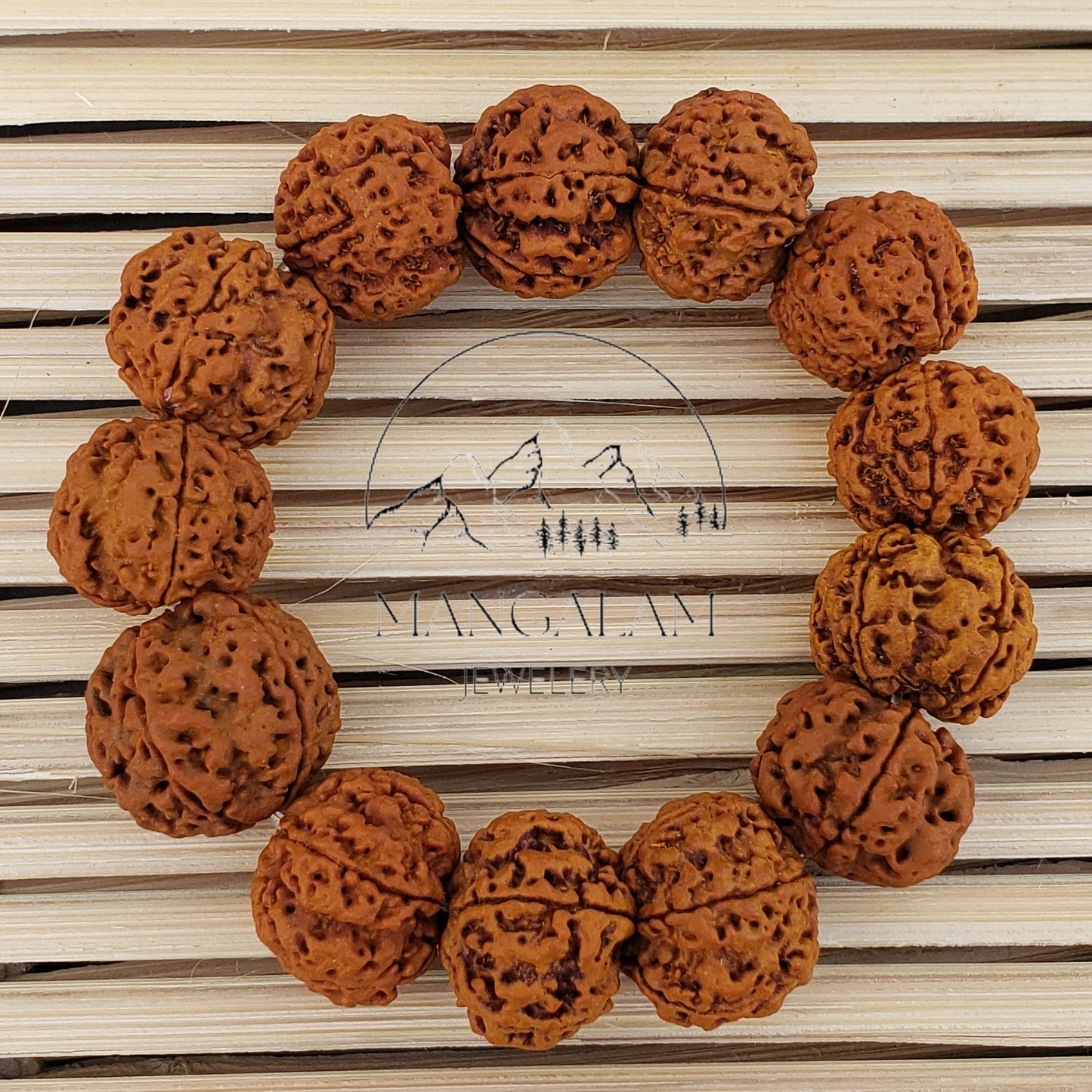 Big Size Nepali 5 Mukhi Rudraksha Bracelet - Lab Certified, Shiva Armlet, Spiritual Gifts, Five Faced Rudraksha Bracelet, Handmade Armlet