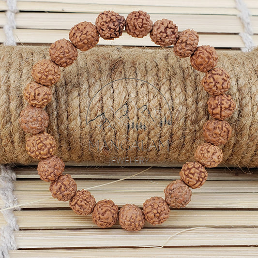 5 Mukhi Rudraksha Bracelet -Lab Certified, Spiritual Gifts, Five Faced Rudraksha Bracelet 5 Face Rudraksha Shiva bracelet