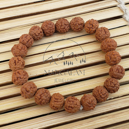 Six Mukhi Rudraksha Bracelet - Lab Certified, 6 Mukhi Rudraksha Bracelet, Yoga Gifts, Handmade Jewelry