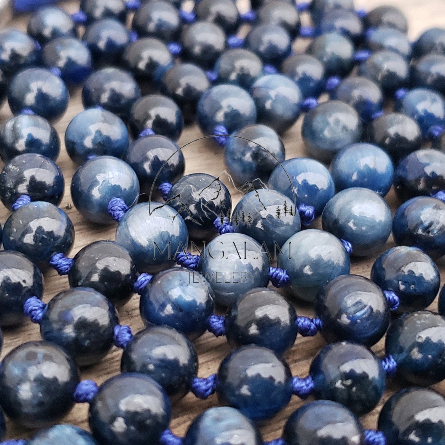 Kyanite Mala, Kyanite Necklace, 108 Beads, Statement Necklace, Gift For Yoga Lover