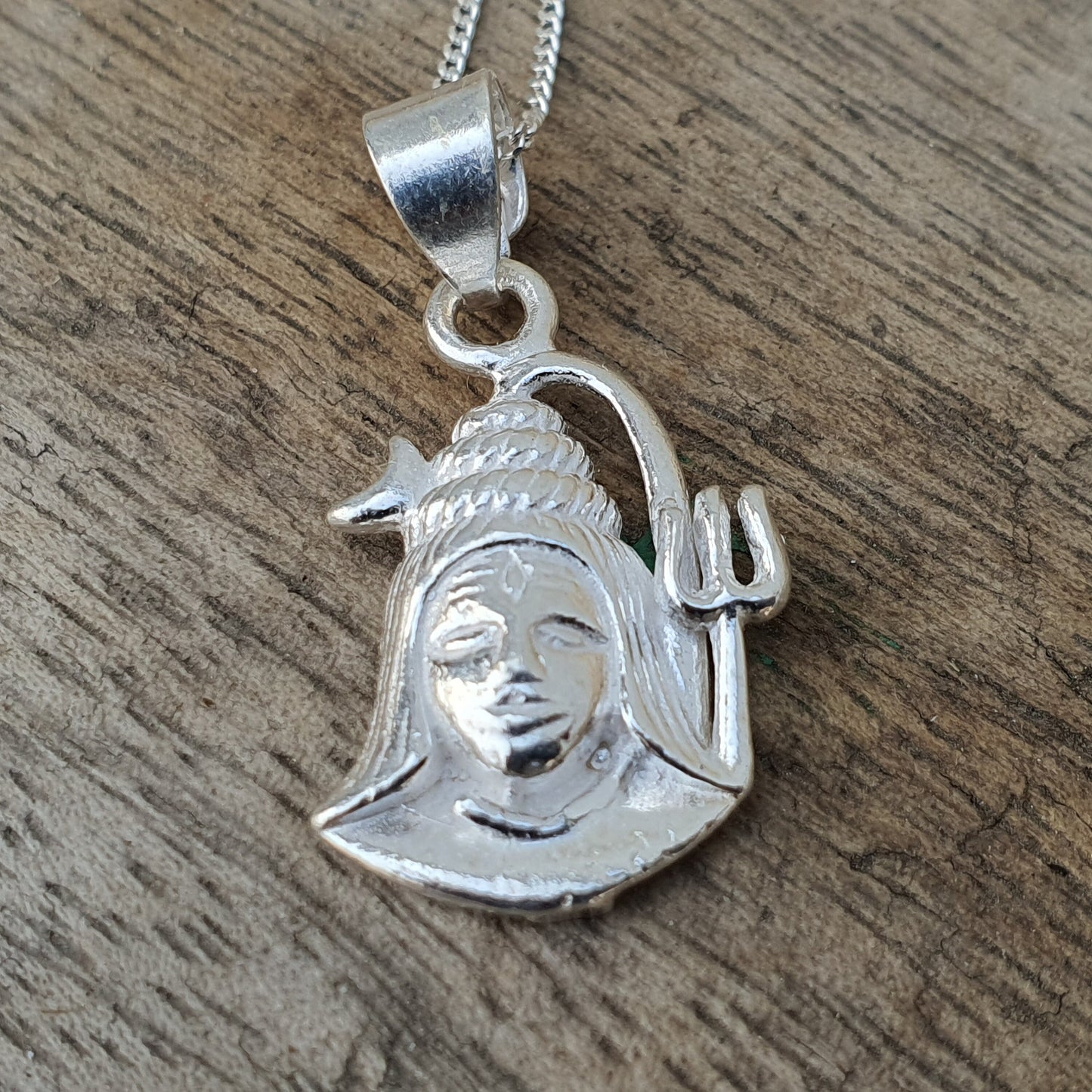 Lord Shiva Pendant In 925 Sterling Silver, India God Pendant, Shiva Amulet, Religious Gifts