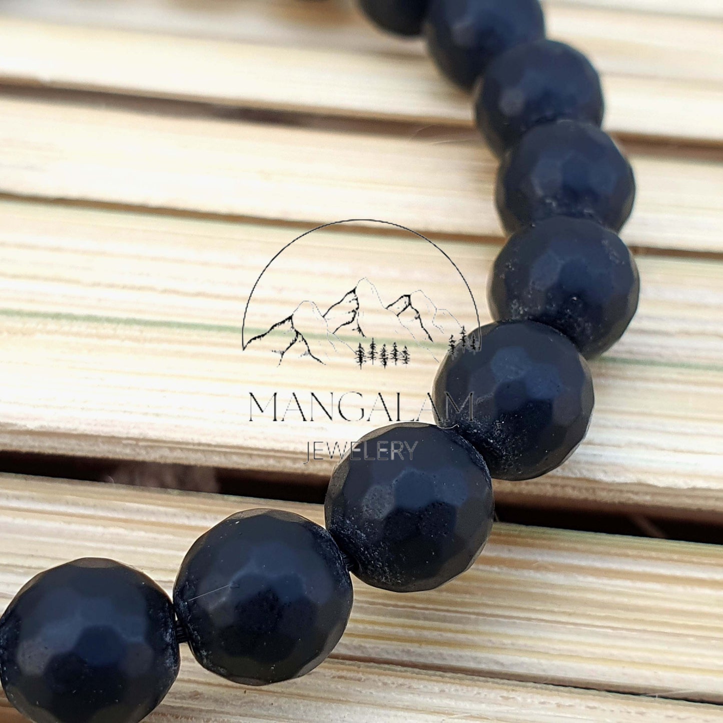 Faceted Shaligram Bracelet, Shaligram Mala Bracelet, Lab Certified Bracelet, Yoga Gifts, Spiritual Bracelet