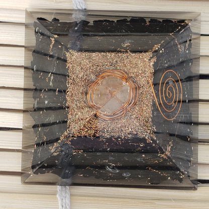Black Tourmaline Pyramid, Orgone Positive Energy Generator, Reiki Metaphysical Shrine Decor, EMF, Psychic, and Energy Protection, Shielding