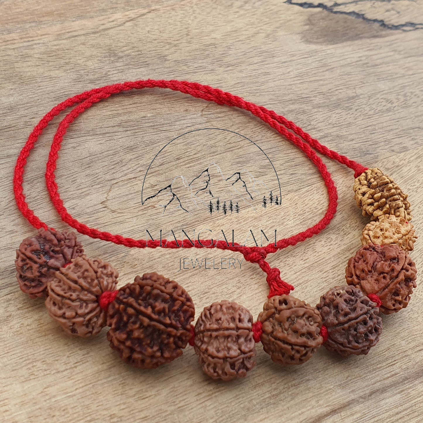 Rudraksha Kantha, Nepali Rudraksha Mala 2 - 10 Mukhi Kantha Spiritual Jewelery, Rudraksha Jewelery