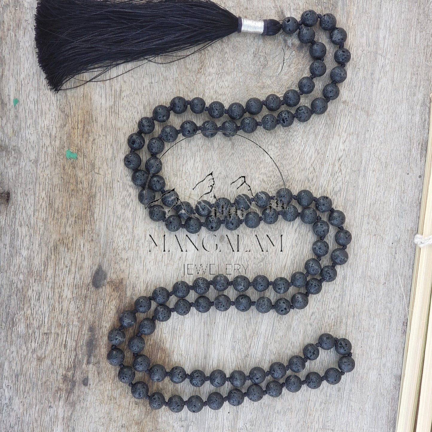 Lava Mala For Inner Peace, Hand Knotted Mala, Prayer Beads, Lava Necklace, 108 Mala Beads, Statement Necklace, Gift For Yoga Lover