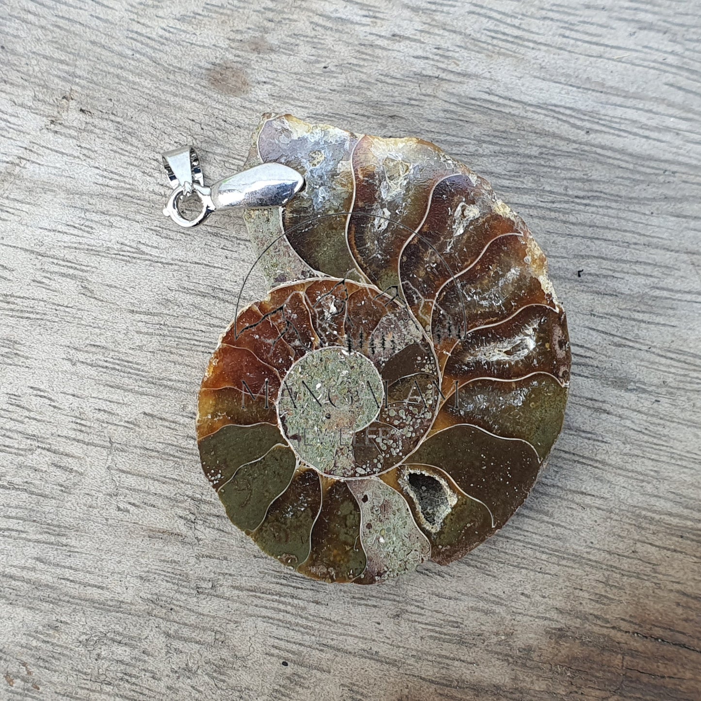 Ammonite Pendent, Certified Ammonite Pendent, Natural Ammonite, Gift For Yoga Lovers
