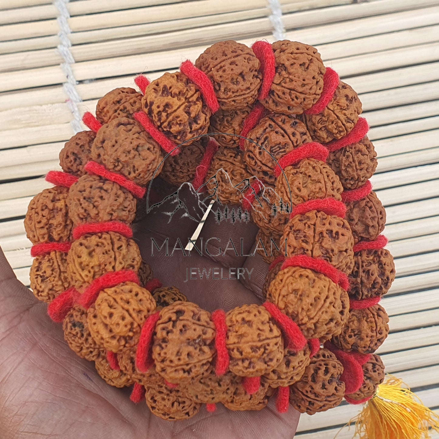 Nepali 5 Mukhi Rudraksha Kantha 54 Beads Mala Necklace, Large Rudraksha Seed Beads, Rudraksha Kantha Mala, Seed Prayer Mala, Spiritual Gifts