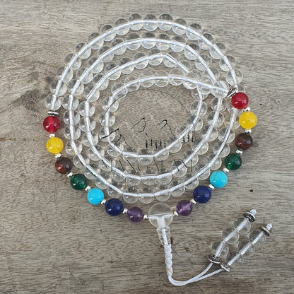 Seven Chakra Mala, 7 Chakra Necklace, 108 Mala Beads, Statement Necklace, Buddhist Mala, Gift For Yoga Lovers