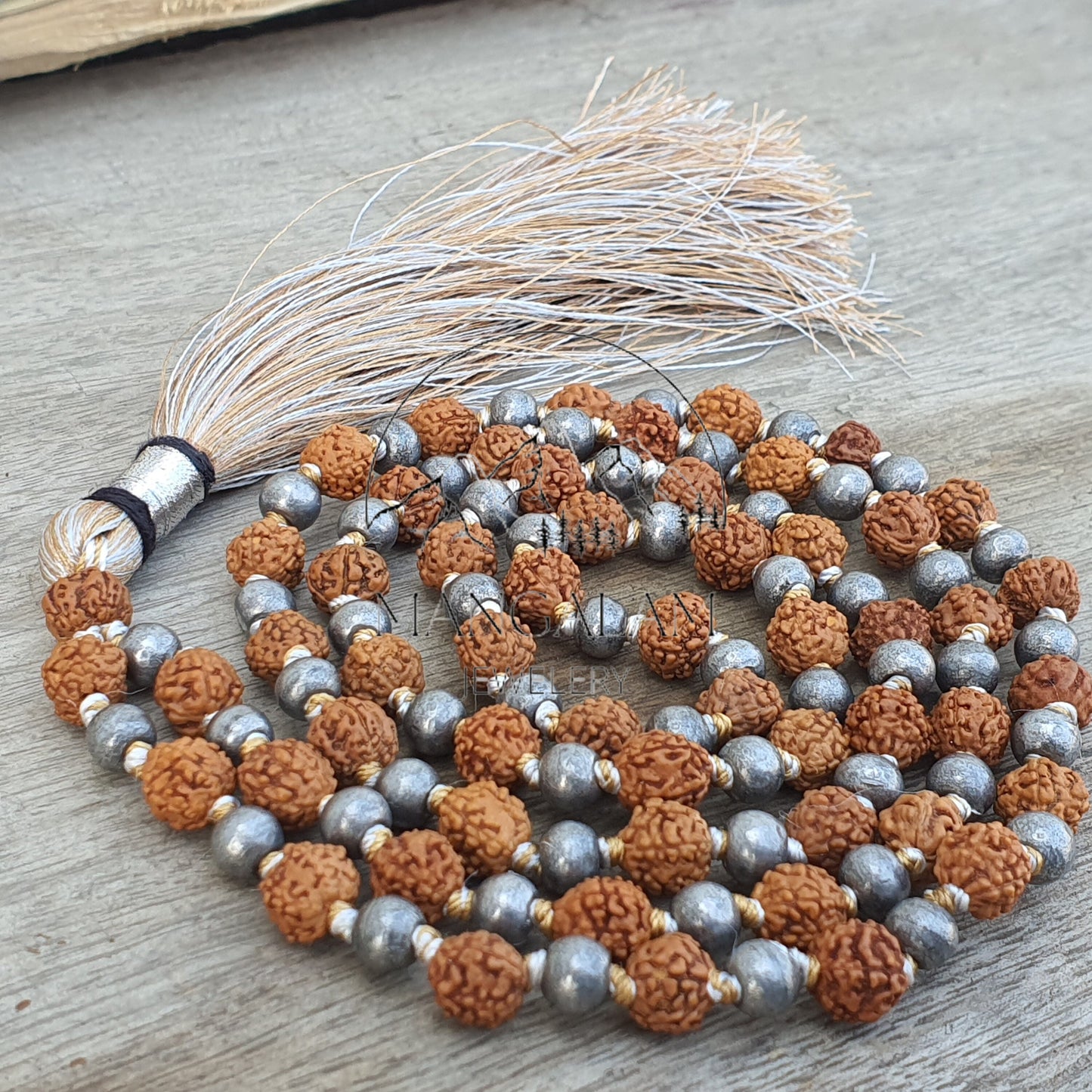 Rudraksha Parad mala, Mercury Mala, Rudraksha Necklace, Rudraksha Mercury Mala 108 Mala Beads