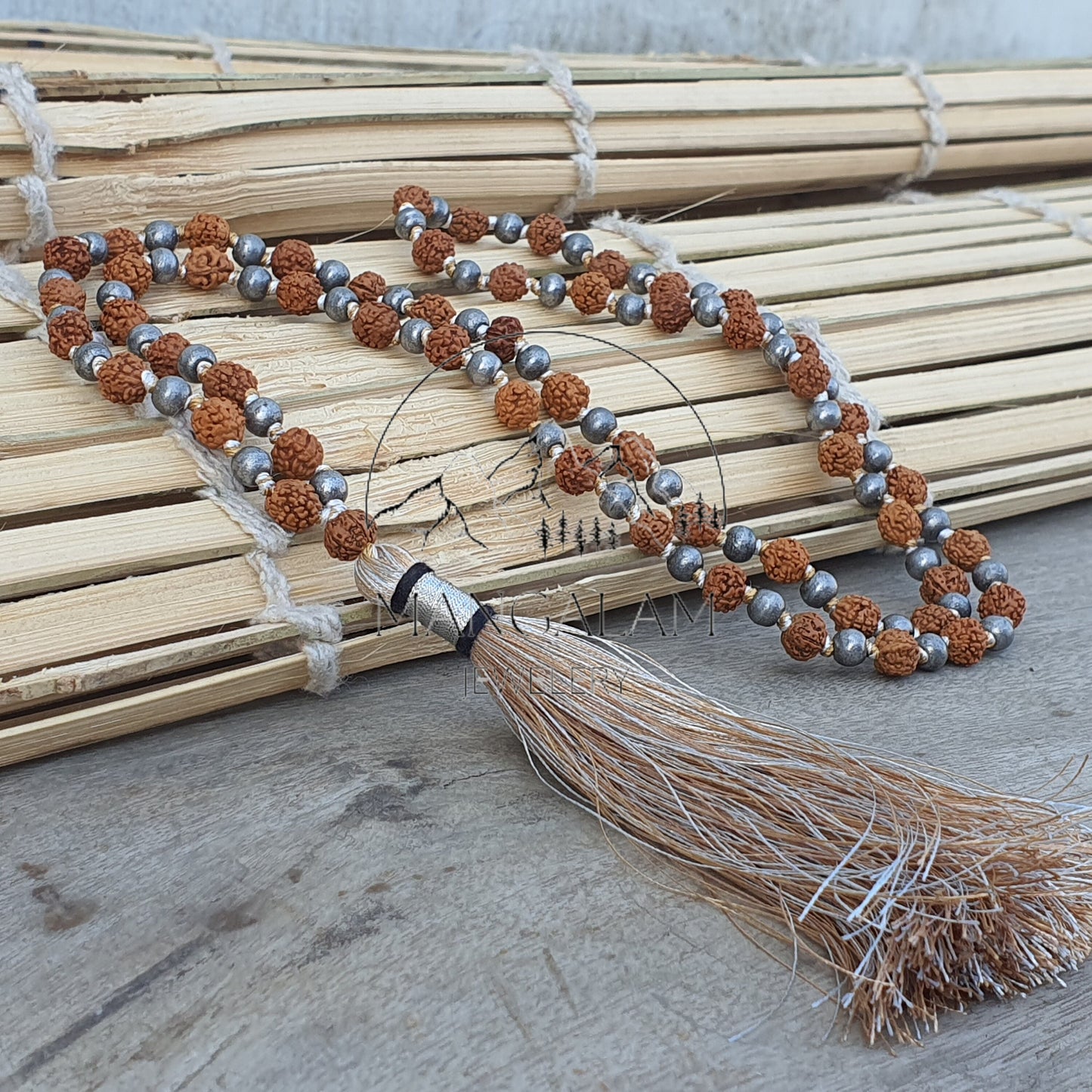 Rudraksha Parad mala, Mercury Mala, Rudraksha Necklace, Rudraksha Mercury Mala 108 Mala Beads