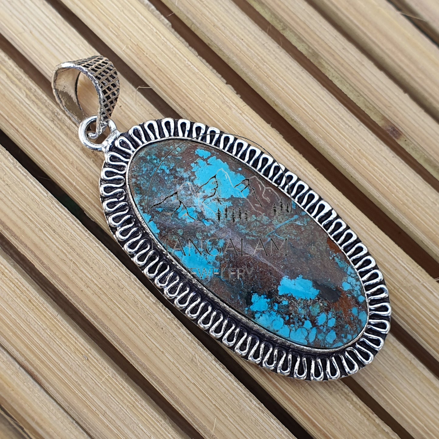Turquoise Pendant 925 Sterling Silver Pendant Turquoise Gemstone Pendant Handmade Silver Jewelry Turquoise Jewelry Gift For Her Mother
