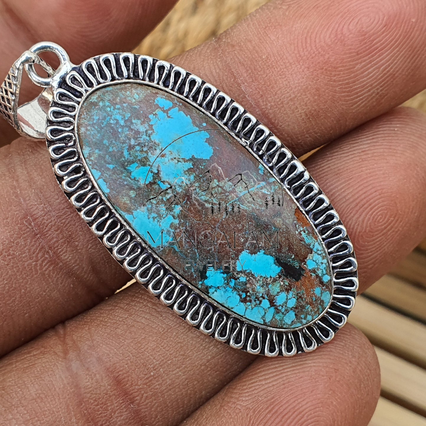 Turquoise Pendant 925 Sterling Silver Pendant Turquoise Gemstone Pendant Handmade Silver Jewelry Turquoise Jewelry Gift For Her Mother