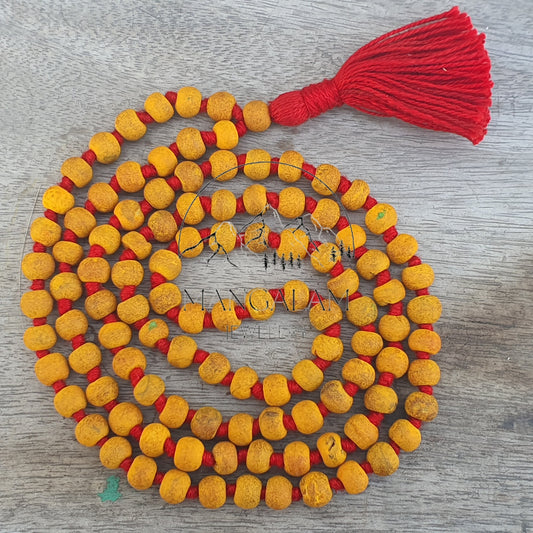 Haldi Mala, Turmeric Mala, 108 Prayer Beads, Haldi Necklace, Turmeric Necklace, Goddess Necklace, Turmeric seed beads