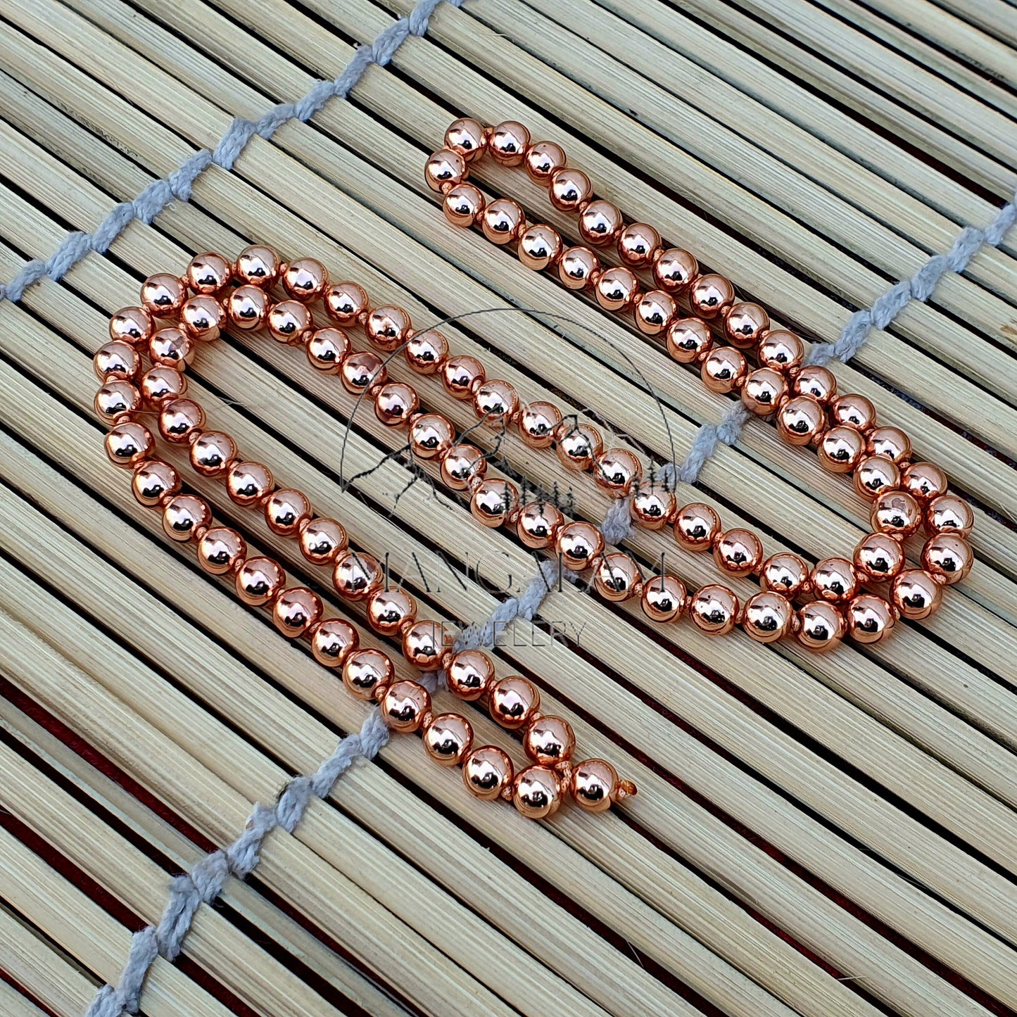 Copper Beads Mala, 108 beads Mala, 100% Copper Mala, 8mm Copper Bead Necklace, Copper 108 Beaded Healing Mala, Copper Healing Necklace