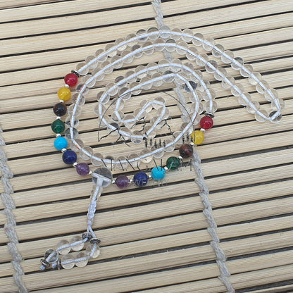 Seven Chakra Mala, 7 Chakra Necklace, 108 Mala Beads, Statement Necklace, Buddhist Mala, Gift For Yoga Lovers