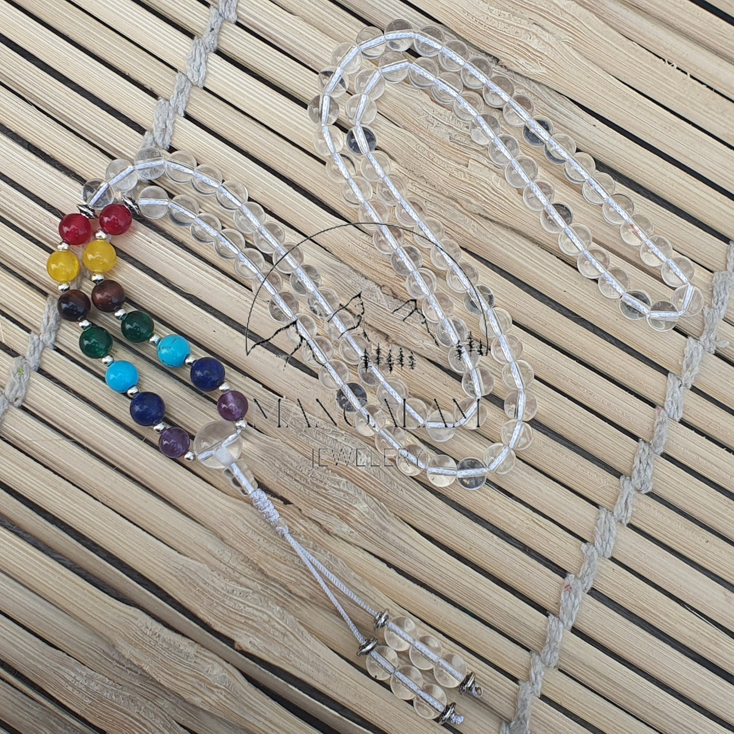 Seven Chakra Mala, 7 Chakra Necklace, 108 Mala Beads, Statement Necklace, Buddhist Mala, Gift For Yoga Lovers