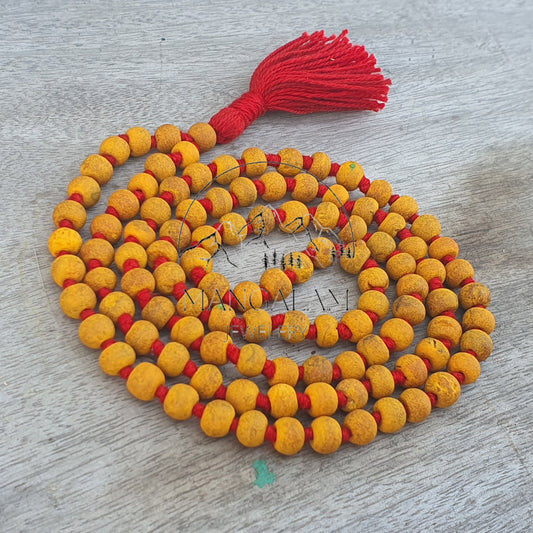 Haldi Mala, Turmeric Mala, 108 Prayer Beads, Haldi Necklace, Turmeric Necklace, Goddess Necklace, Turmeric seed beads