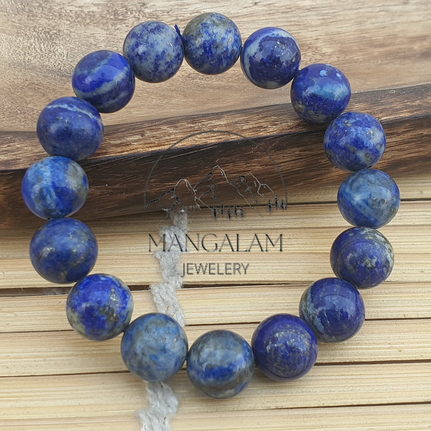 Lapis Lazuli 12mm Bracelet AAA+ (Highest Quality), 108 Lapis Lazuli Stone Hand Knotted Bracelet, Lapis Bracelet Gemstone Bracelet