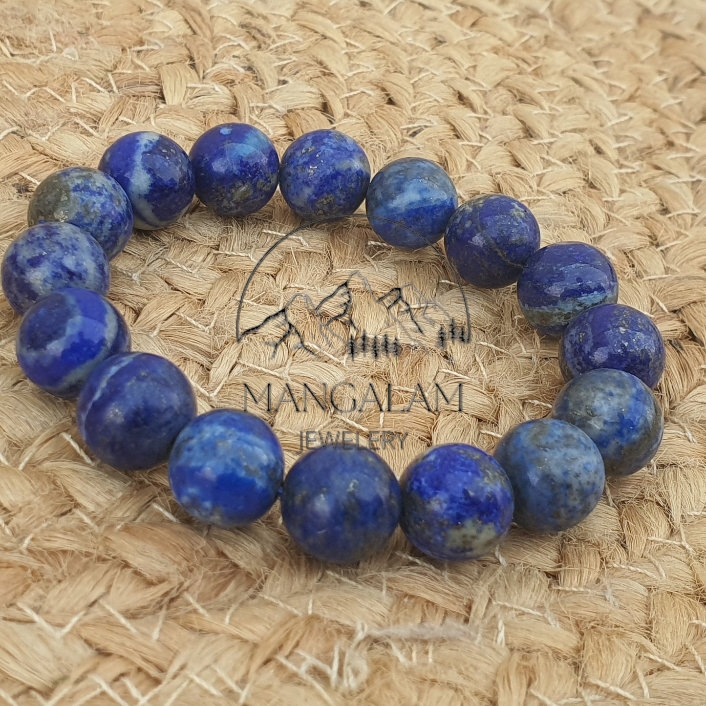 Lapis Lazuli 12mm Bracelet AAA+ (Highest Quality), 108 Lapis Lazuli Stone Hand Knotted Bracelet, Lapis Bracelet Gemstone Bracelet