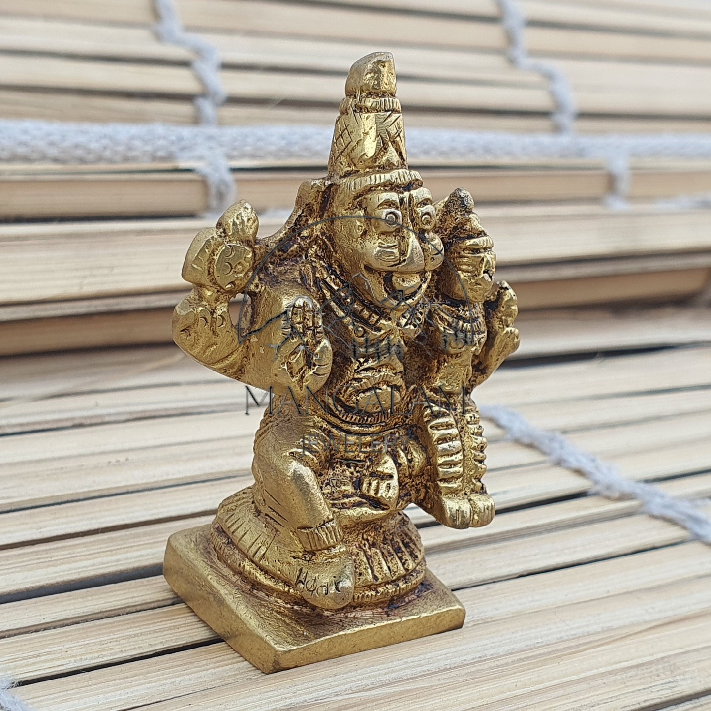 Laxmi Narsimha Brass Idol , Lord Narsimha Idol Religious Gifts, Brass Idol, Ritual Object