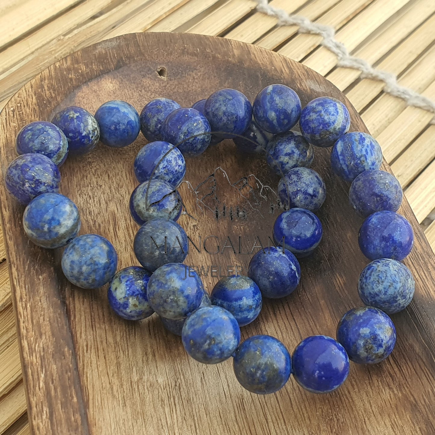 Lapis Lazuli 12mm Bracelet AAA+ (Highest Quality), 108 Lapis Lazuli Stone Hand Knotted Bracelet, Lapis Bracelet Gemstone Bracelet