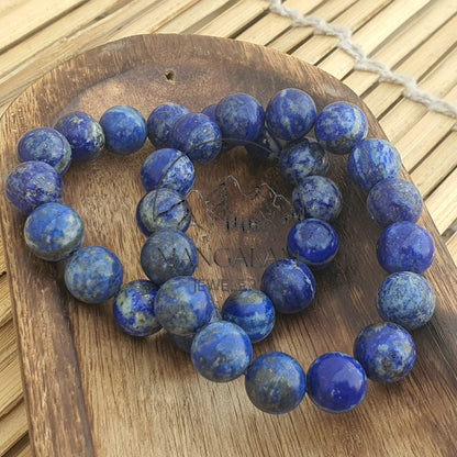 Lapis Lazuli 12mm Bracelet AAA+ (Highest Quality), 108 Lapis Lazuli Stone Hand Knotted Bracelet, Lapis Bracelet Gemstone Bracelet