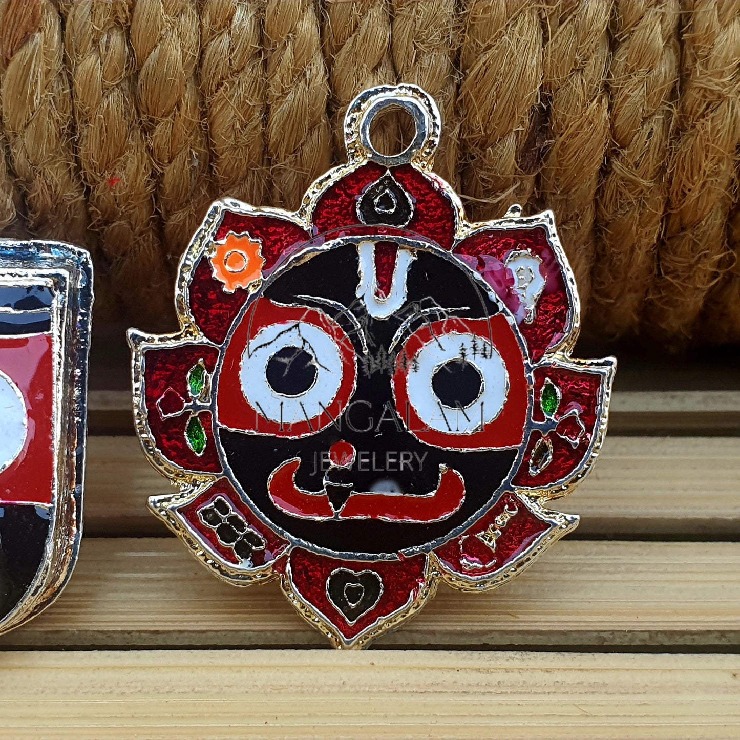 Jagannath Baladev and Subhadra Pendent - Sacred Hindu Deity Pendent for Worship and Silver Pendent