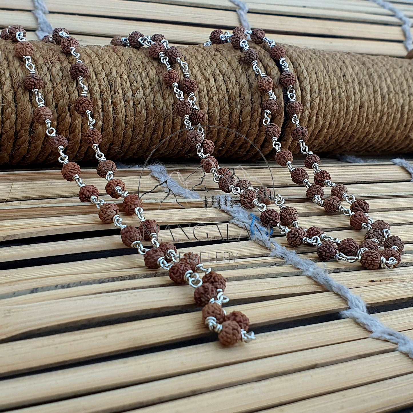 Silver Rudraksha Mala Necklace, Silver Rudraksha Necklace, India Women Mens Necklace, Hindu Shiva Necklace, Rudraksh Mala