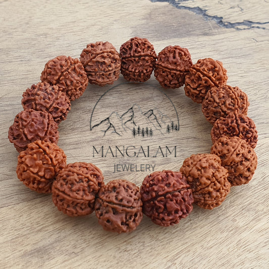 7 Mukhi Nepali Rudraksha Bracelet, 7 face Rudraksha Bracelet, Genuine Rudraksha Beads, Custom size available, Seven Face Shiva Rudraksh