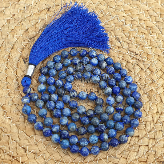 Lapis Lazuli Mala, AA Quality 108 Mala Necklace, Lapis Lazuli, Lapis Lazuli Necklace, Spiritual Gifts, Gift For Yoga Lover