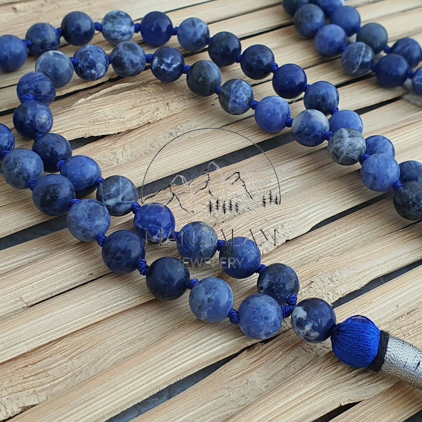 Sodalite Mala for Balance, Protection, Empowerment, Sodalite Necklace, Necklace Gift For Meditation