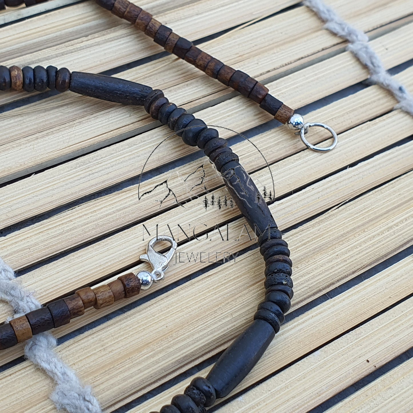 Om engraved Yak Bone Skull Necklace, With knief Kapala Prayer Beads, Protection Necklace, Buddhist Necklace, Yoga Gifts, Handmade Jewelry