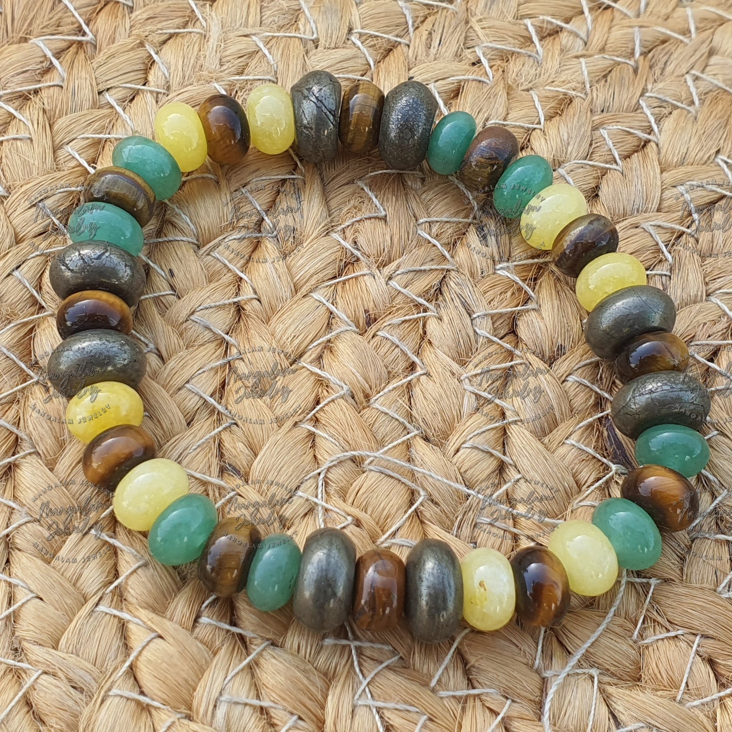 Dainty Money Maker, Aventurine, Pyrite, Citrine, Tiger Eye, Meditation Bracelet, Yoga Bracelet, Manifestation, Abundance, Prosperity Crystal