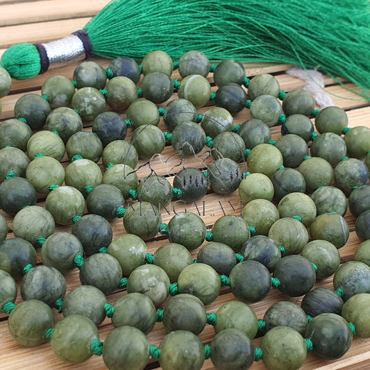 Nephrite Jade Mala Necklace, Yoga Gifts, Nephrite Jade Necklace, Statement Necklace, Spiritual Mala, 108 Bead Mala, Jade Crystal Necklace