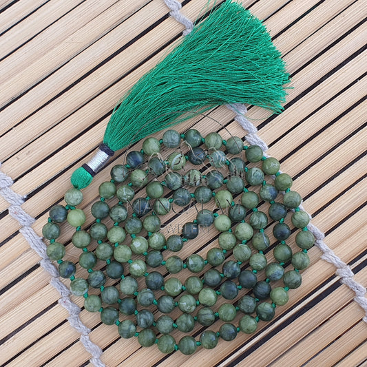 Nephrite Jade Mala Necklace, Yoga Gifts, Nephrite Jade Necklace, Statement Necklace, Spiritual Mala, 108 Bead Mala, Jade Crystal Necklace