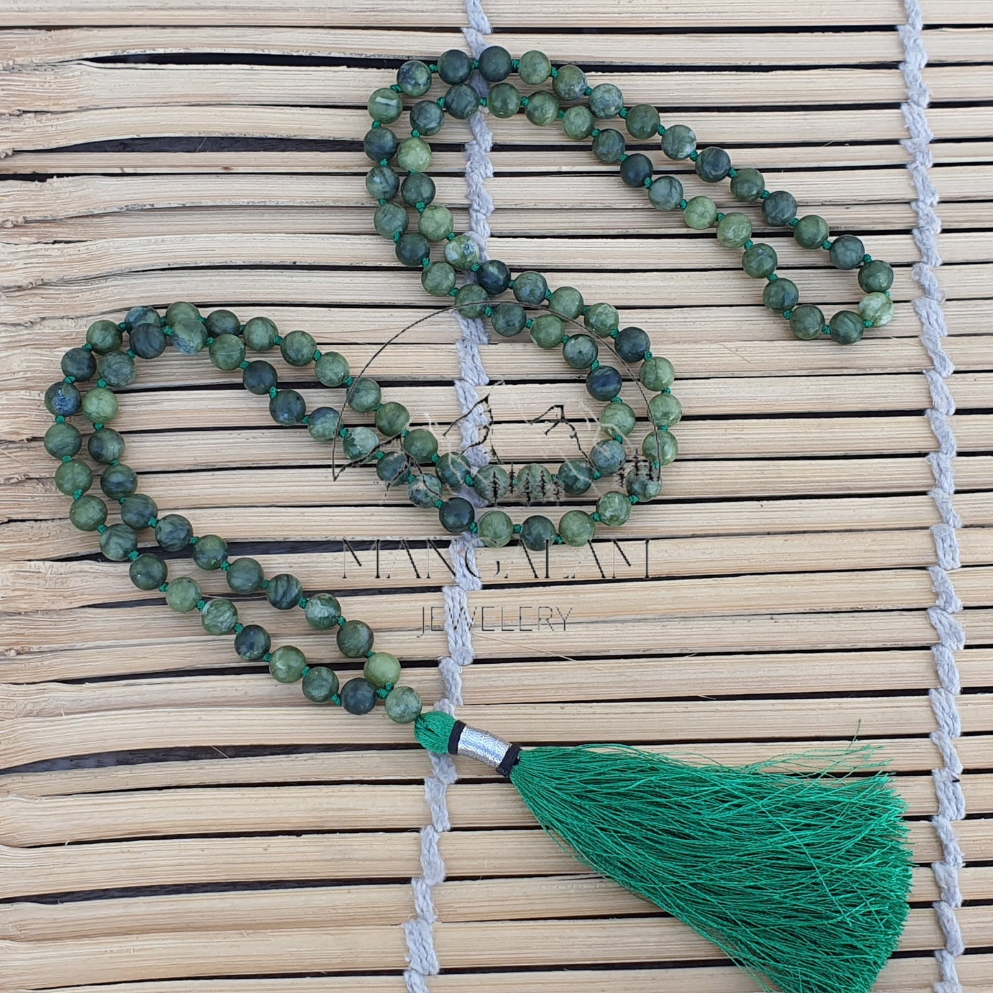 Nephrite Jade Mala Necklace, Yoga Gifts, Nephrite Jade Necklace, Statement Necklace, Spiritual Mala, 108 Bead Mala, Jade Crystal Necklace