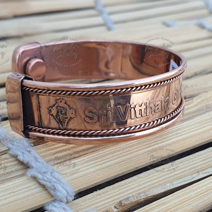 Shree Vitthala Giridhari Parabrahmane Namaha Copper Bracelet Lord Vitthal Bracelet Copper Bracelet , Gift For Meditation Lovers