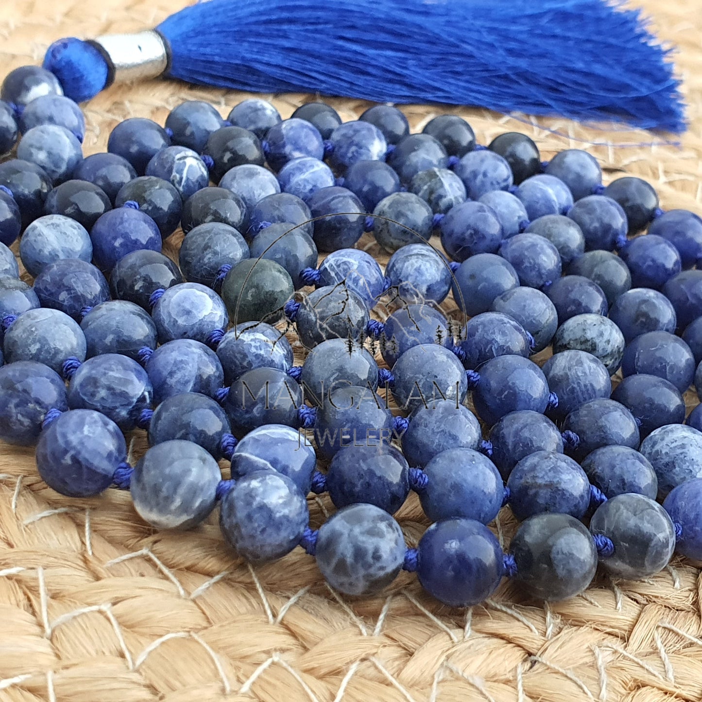 Sodalite Mala for Balance, Protection, Empowerment, Sodalite Necklace, Necklace Gift For Meditation