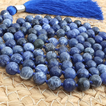 Sodalite Mala for Balance, Protection, Empowerment, Sodalite Necklace, Necklace Gift For Meditation