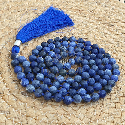 Sodalite Mala for Balance, Protection, Empowerment, Sodalite Necklace, Necklace Gift For Meditation