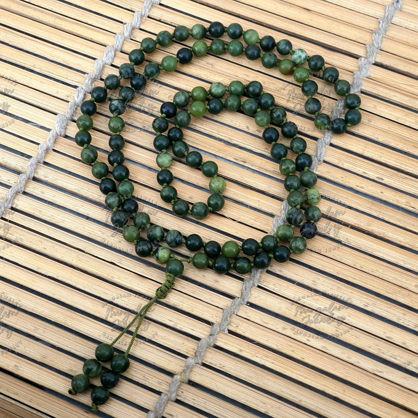 Nephrite Jade Mala AAA Quality, 108 Mala Beads, Yoga Gifts, Nephrite Jade Necklace, Statement Necklace.