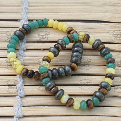 Dainty Money Maker, Aventurine, Pyrite, Citrine, Tiger Eye, Meditation Bracelet, Yoga Bracelet, Manifestation, Abundance, Prosperity Crystal